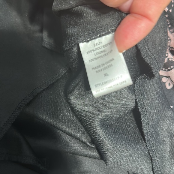 CHARLOTTE RUSSE Boho Long Slit Sleeves V-Neck Pink & Black Chiffon Flowy Dress. - Picture 11 of 11